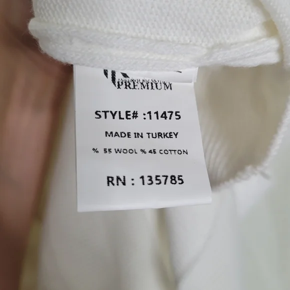 Tailored Recreation White Sweater Mens Size XL Wool Cotton Cozy - Picture 3 of 11
